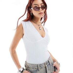 Free People Body suit Ribbed Scoop Neck